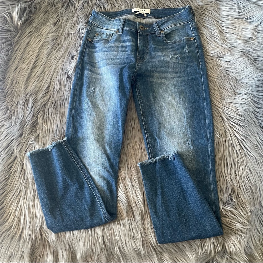 PISTOLA dallas distressed skinny jeans